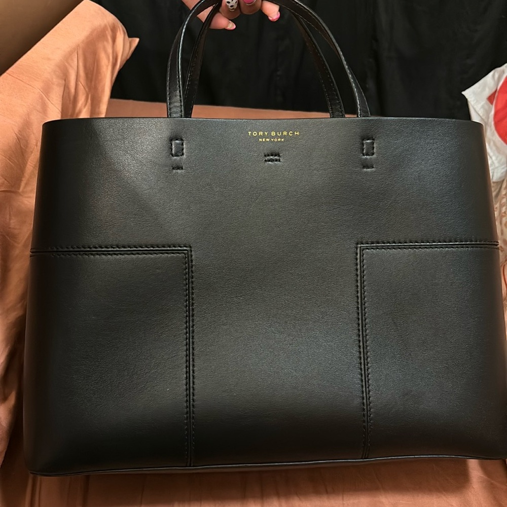 Tory Burch block T tote
